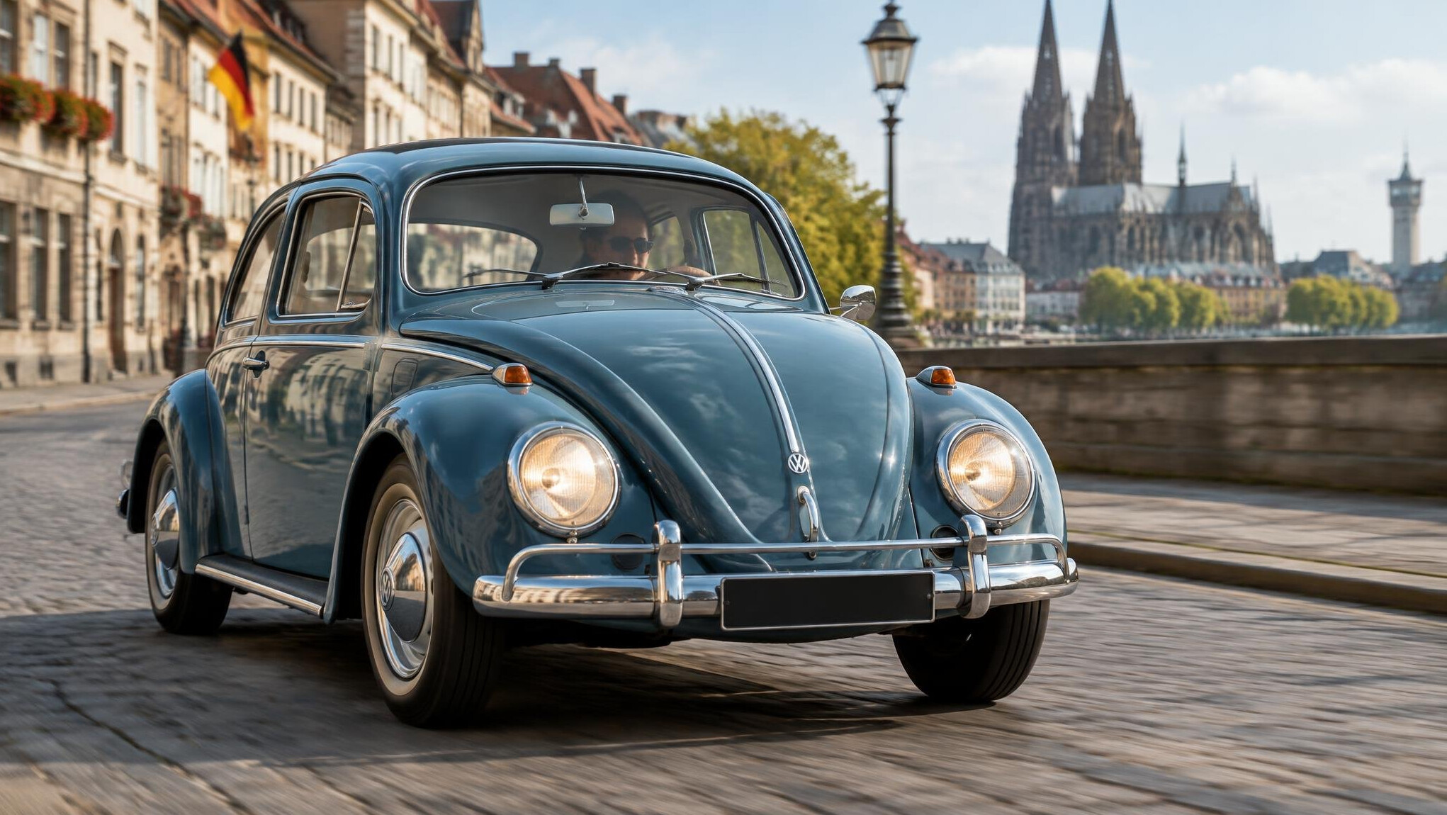 beetle car on street